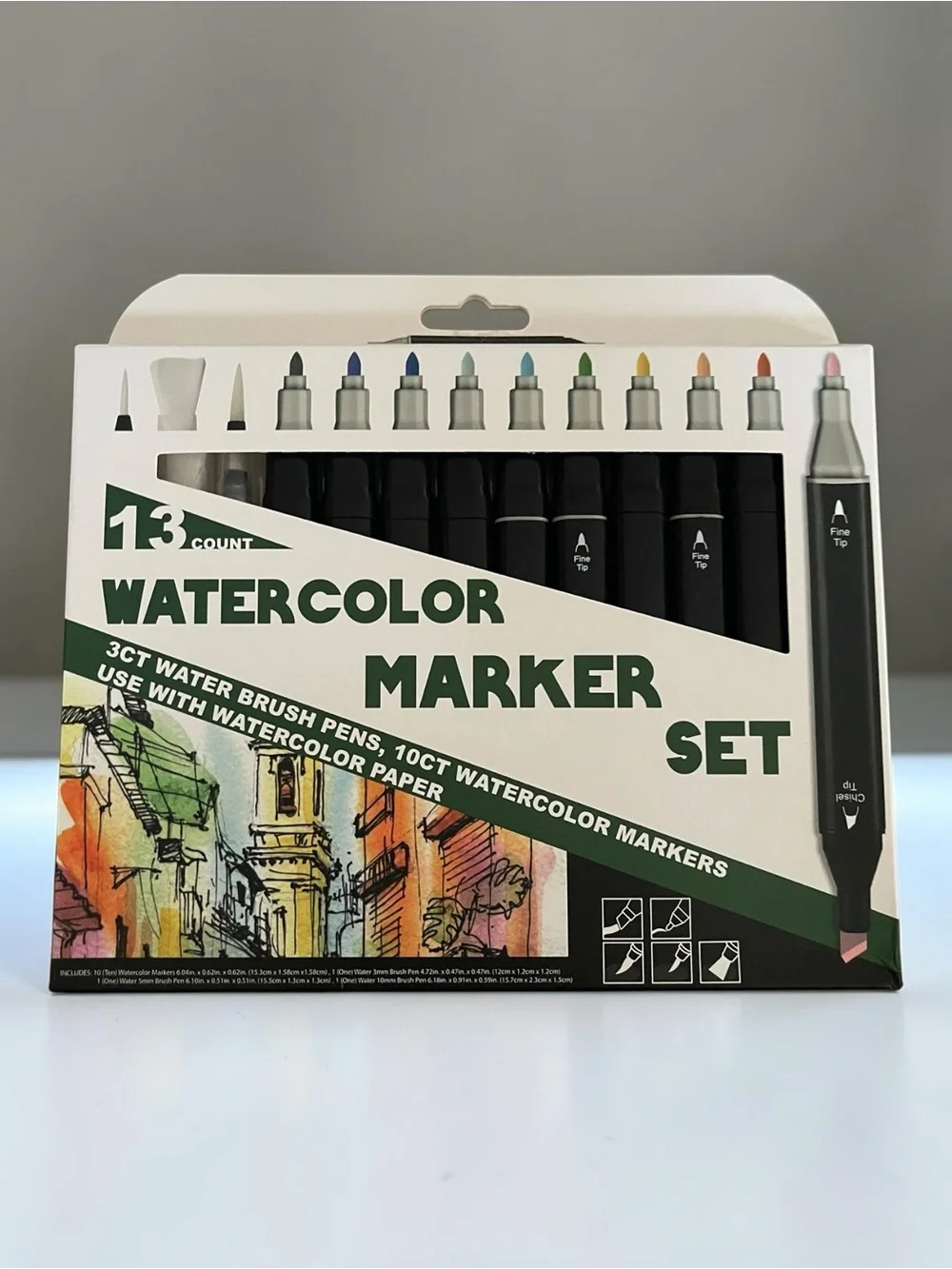 Watercolor Marker Set + HQ FineStyle 11x14 Marker Sketch Pad Art Bundle NEW